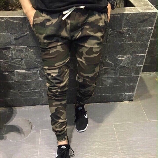 Quần jogger lính CAMO UNISEX (40-75KG). Có ảnh thật