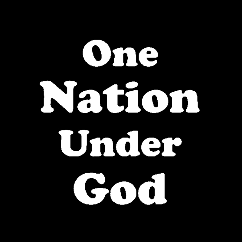 Miếng Dán Trang Trí Xe Hơi Chống Thấm Nước Hình One Nation Under God 13cmx13.5cm