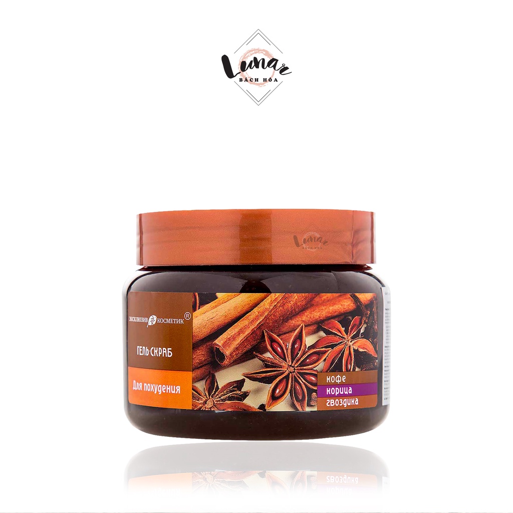 [Mẫu Mới] Tẩy Da Chết Toàn Thân Quế Hồi Nga Và Café 380g Dạng Hạt Gel Scrub Coffee &amp; Cinnamon Cloves