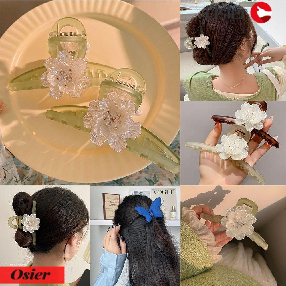 Kẹp Bắt Cá Mập Bằng Acrylic Chống Trượt Thiết Kế Thanh Lịch Cho Nữ OSIER1