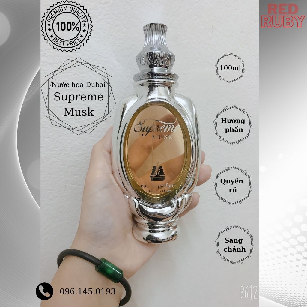 Nước Hoa Dubai Supreme Musk Trắng - Ngọt ngào- dễ thương-nữ tính-quyến rũ