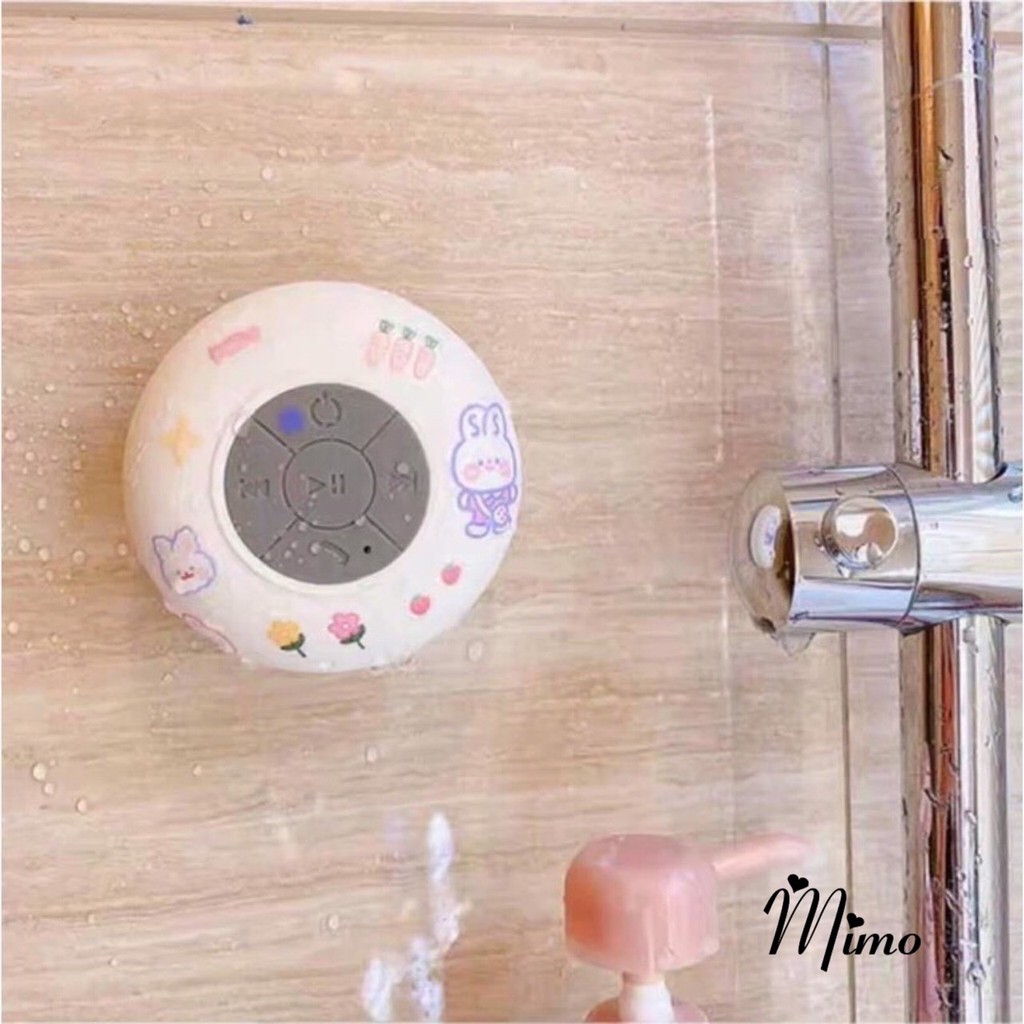 Loa bluetooth dán tường mini hình tròn chống nước, loa không dây gắn nhà tắm âm thanh to và rõ nét [KÈM STICKER]
