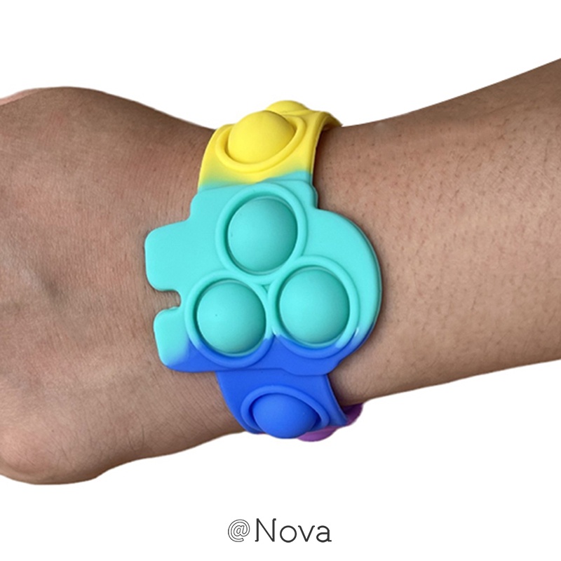 Vòng tay đồ chơi bằng Silicone nhiều màu sắc có thể tái sử dụng cho người lớn và trẻ em
