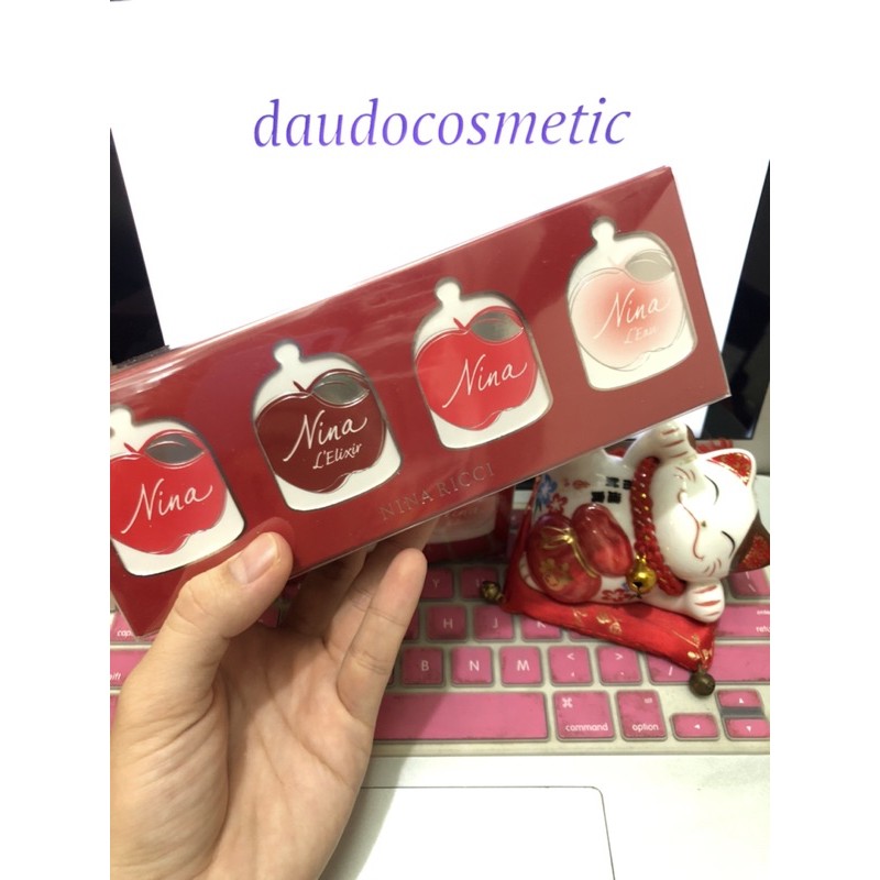 [ set mini ] Tách set Nước hoa 4 chai Nina Ricci Nina EDT - Nina L’Elixir - Nina L’eau  4ml | BigBuy360 - bigbuy360.vn