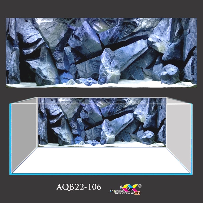 Tranh 3D dán hồ cá mẫu vách đá siêu đẹp và nét, có keo sẵn trên bề mặt, đa dạng kích thước