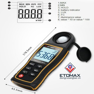 Máy đo cường độ ánh sáng sndway 582 cao cấp