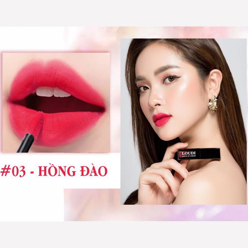 Son kem lì Loudi 8 màu xinh - màu cam đất