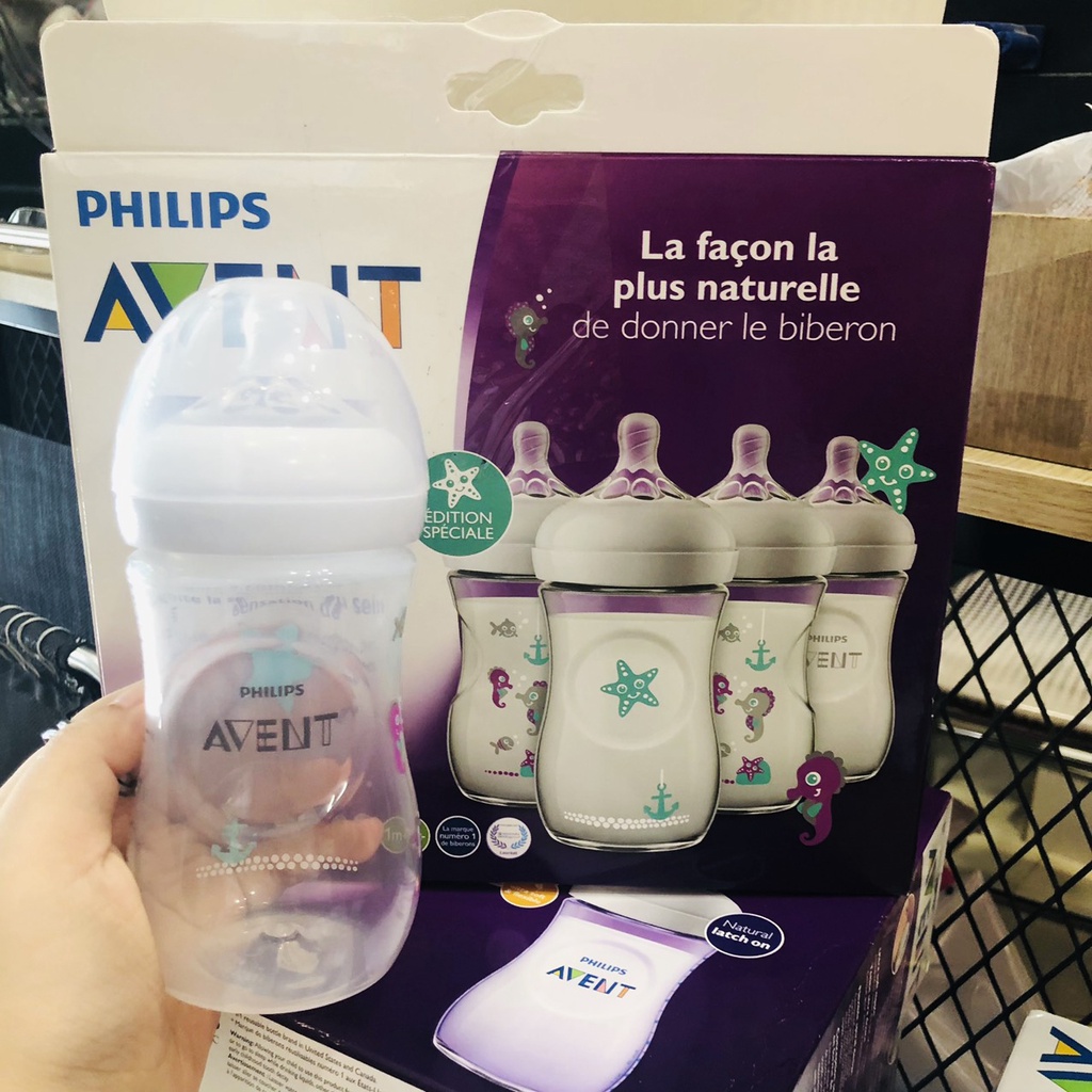 Bình Sữa Philips Avent Natural 125ml/260ml cho bé (không hôp)