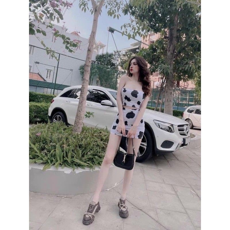 SET áo ống + chân váy thun bò sữa - NORN Clothing