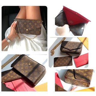 Set L.V felicie pochete fullbox da thật