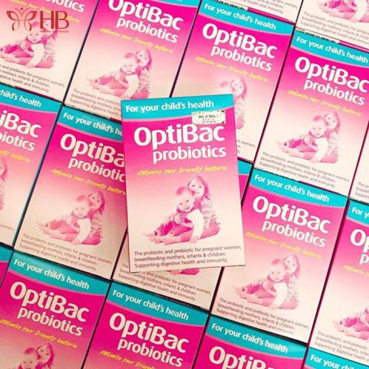 Men vi sinh Optibac hồng cho trẻ sơ sinh trẻ nhỏ mẹ cho con bú