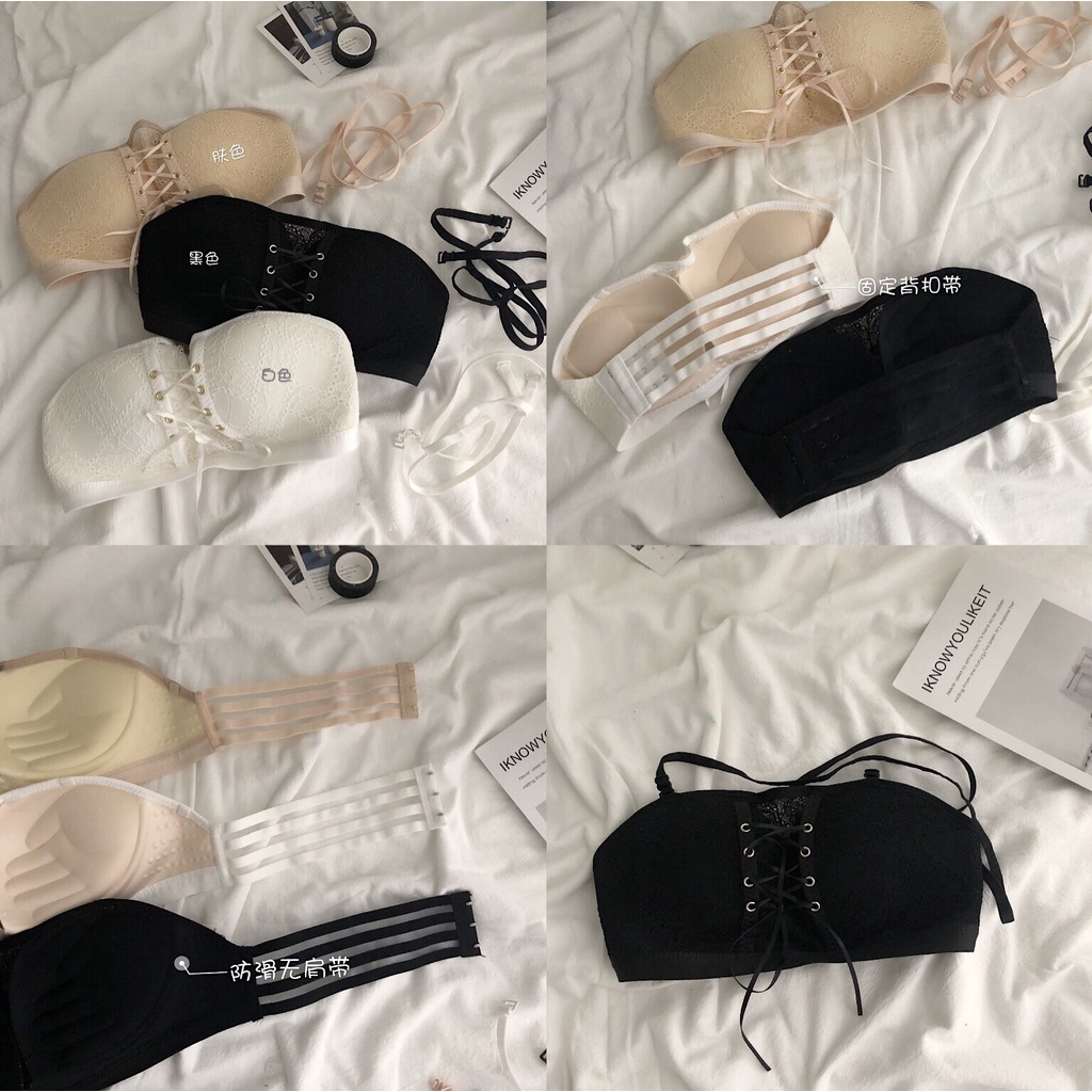 NUZIRO Áo ngực  không dây không gọng chống trượt thời trang mùa hè cho nữ