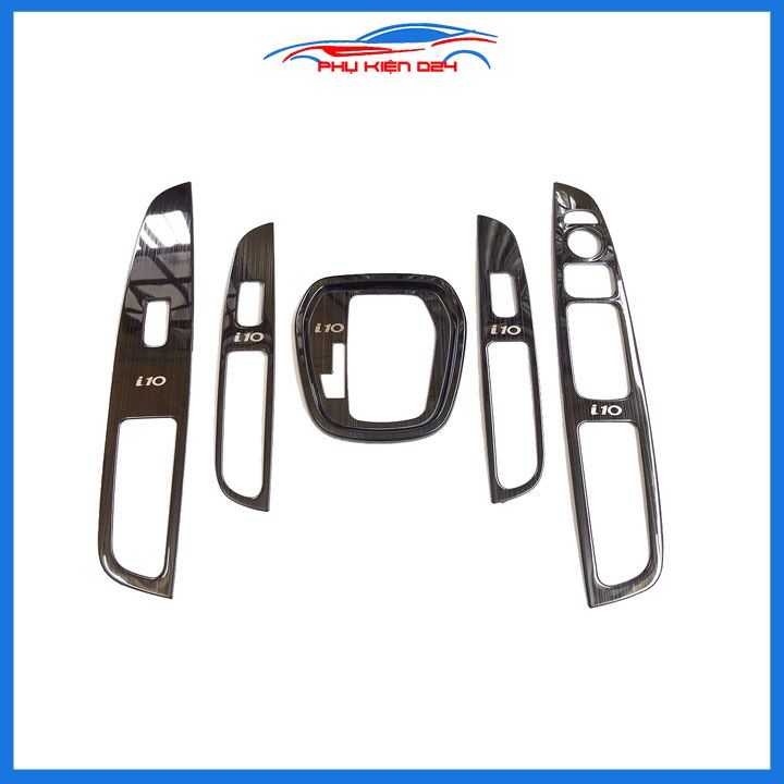 Ốp nội thất Huyndai i10 2014-2015-2016-2017-2018-2019-2020 vân Titan bảo vệ chống trầy xước và làm đẹp xe