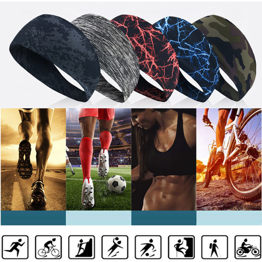 Băng Đô Cài Tóc Thấm Hút Mồ Hôi Họa Tiết Kẻ Sọc Phong Cách Thể Thao Mới Cho Nam Và Nữ