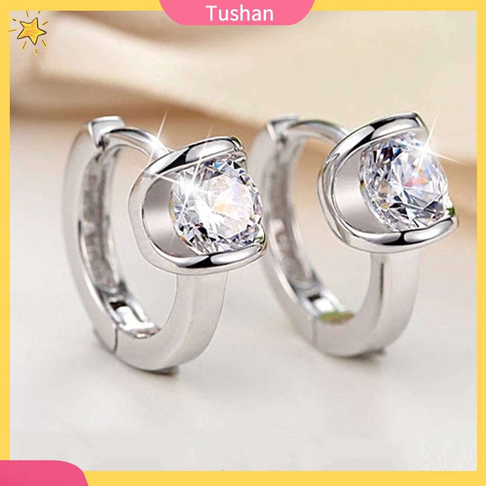 Bông tai đính đá zirconia thời trang cho nữ