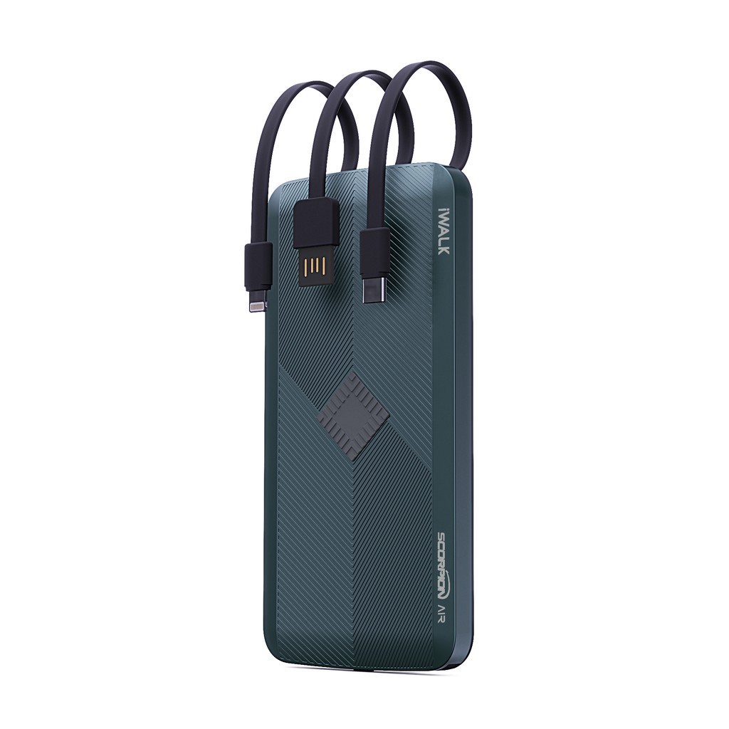 Sạc dự phòng iWalk Scorpion Air Pro 12000mAh tích hợp sạc không dây PD QC3.0 - UBA12000P