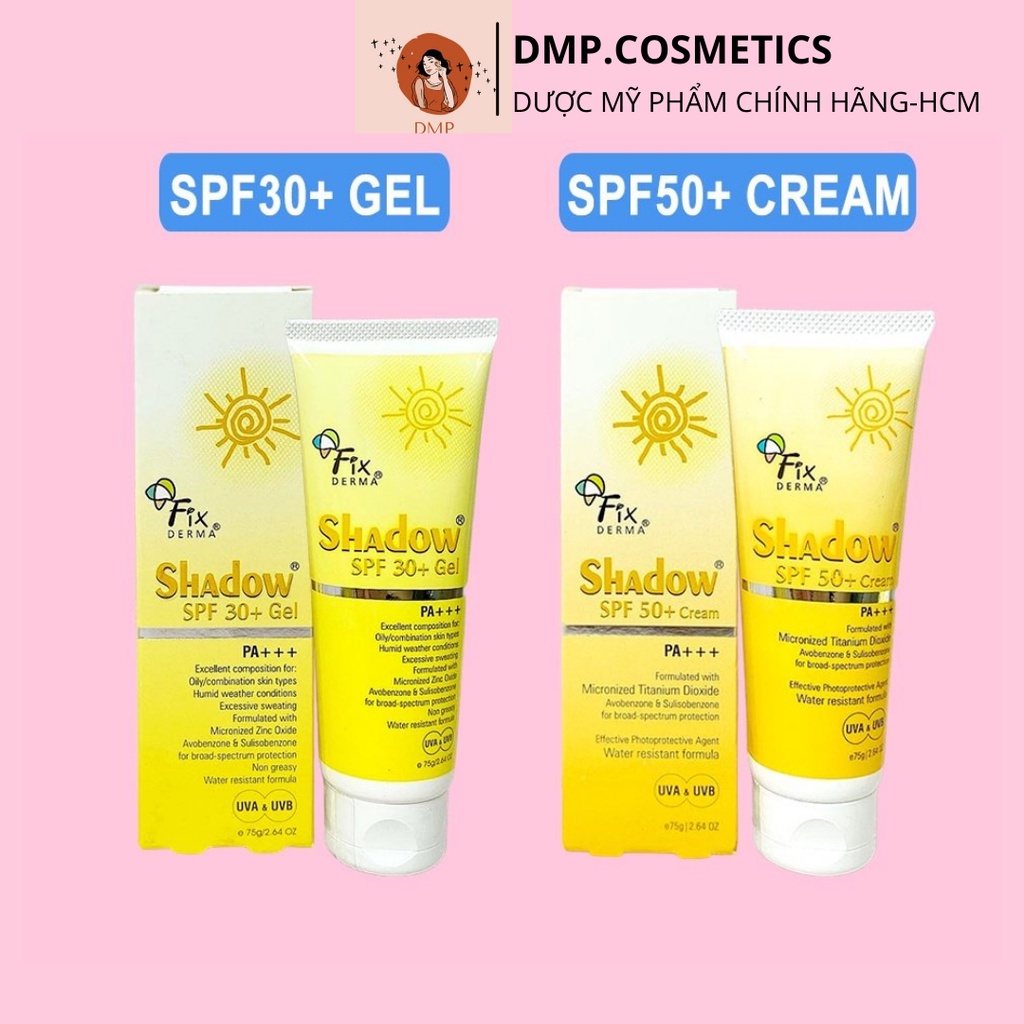 Kem Chống Nắng Cho Da Mặt Và Toàn Thân Giữ Ẩm Fixderma Shadow SPF 50+ 75g [Nhập Khẩu Chính Hãng]