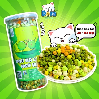 Đậu hà lan mix ngũ vị Dora hộp 450g siêu ngon đồ ăn vặt Hà Nội