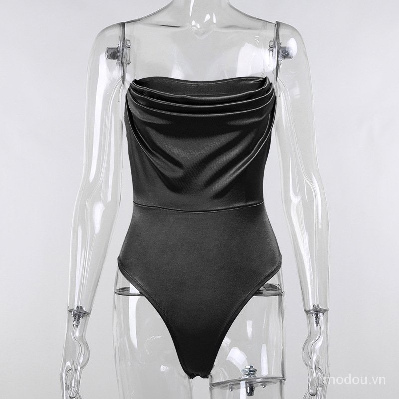 Áo liền thân bằng vải satin không dây gợi cảm cho nữ | BigBuy360 - bigbuy360.vn