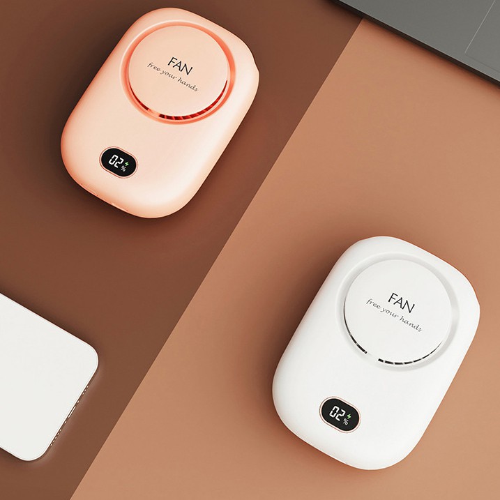 Quạt đeo cổ mini, Quạt tích điện để bàn. Màn hình Led, Pin 2000mah sử dụng đến 8h MIJIAMART