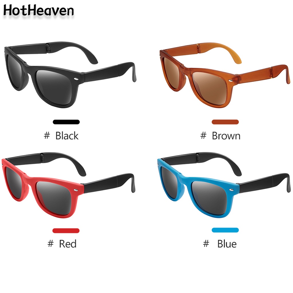 Kính Mát Chống Tia UV400 Tròng Gấp 4 Màu Thời Trang Cho Nam Và Nữ