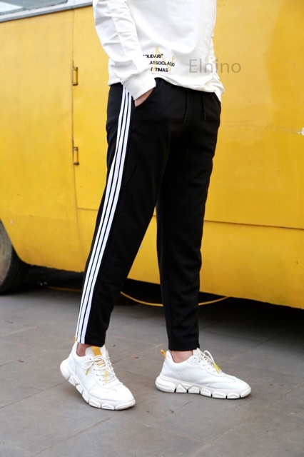 [ XẢ HÀNG GIÁ SỐC ] Quần Thể Thao Nam Nữ + 3 Sọc Đen Trắng - PTN SHOP | BigBuy360 - bigbuy360.vn