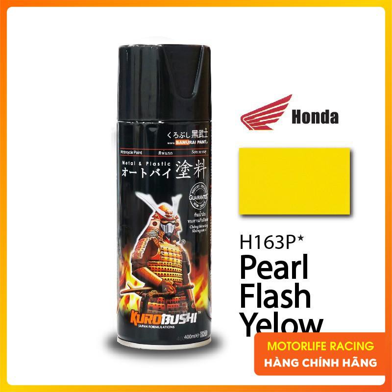 Sơn SAMURAI KUROBUSHI Honda Màu Vàng Ngọc Trai (Pearl Flash Yellow)(H163p**)