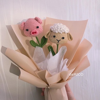 Bông hoa cừu móc len handmade