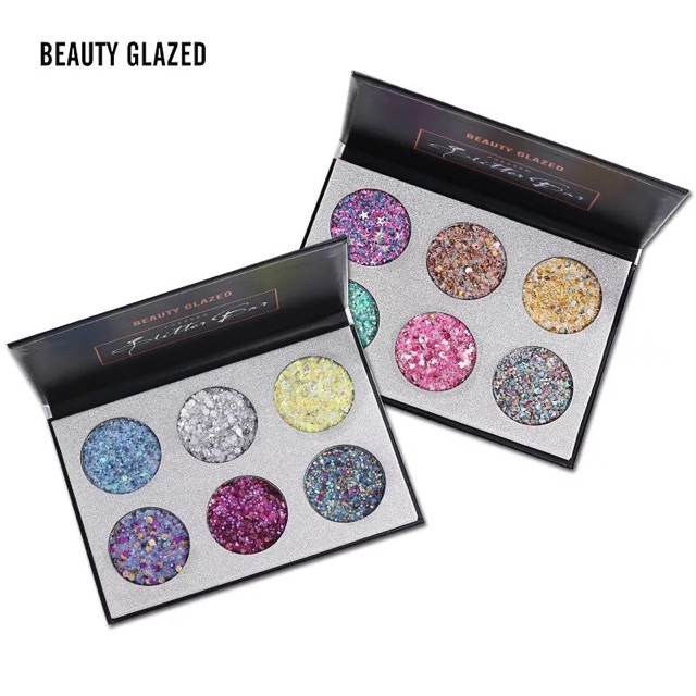 Bảng mắt kim tuyến hình 6 màu Beauty Glazed