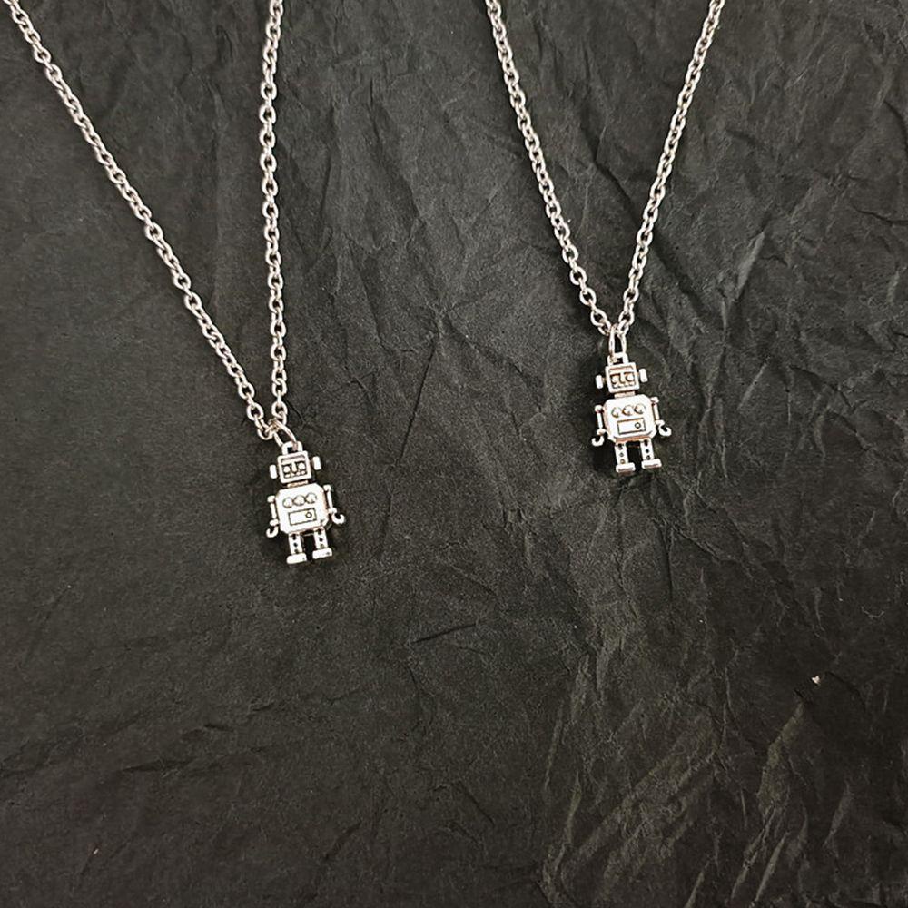 ANEMONE Vòng cổ Mặt Robot Phong Cách Hip Hop Đường Phố Hàn Quốc Cá Tính Dành Cho Nam Nữ
