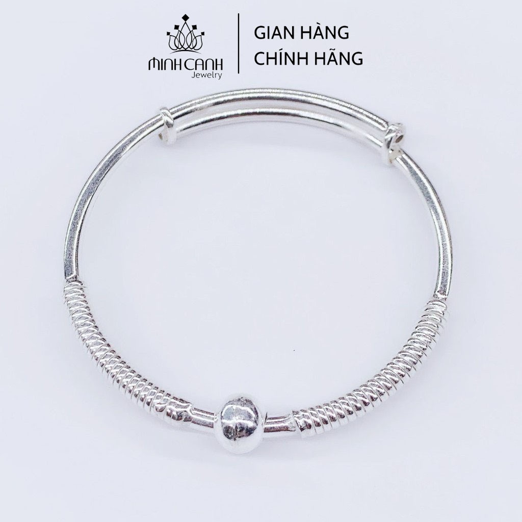 Lắc Bạc Trẻ Em Họa Tiết 1 Bi - Minh Canh Jewelry