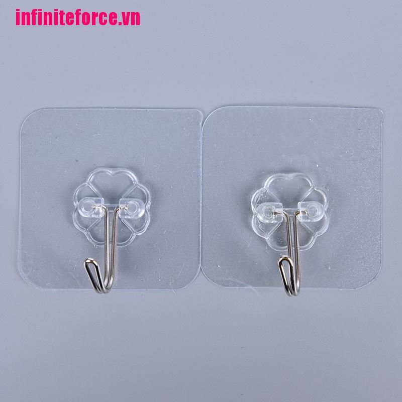 Vn 1 Móc Treo Đồ Gắn Tường Trong Suốt Tiện Dụng Cho Phòng Tắm / Nhà Bếp