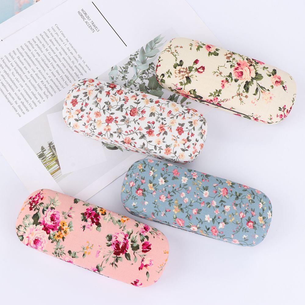 WONDER Hộp Đựng Mắt Kính Bằng Vải Cứng In Họa Tiết Hoa