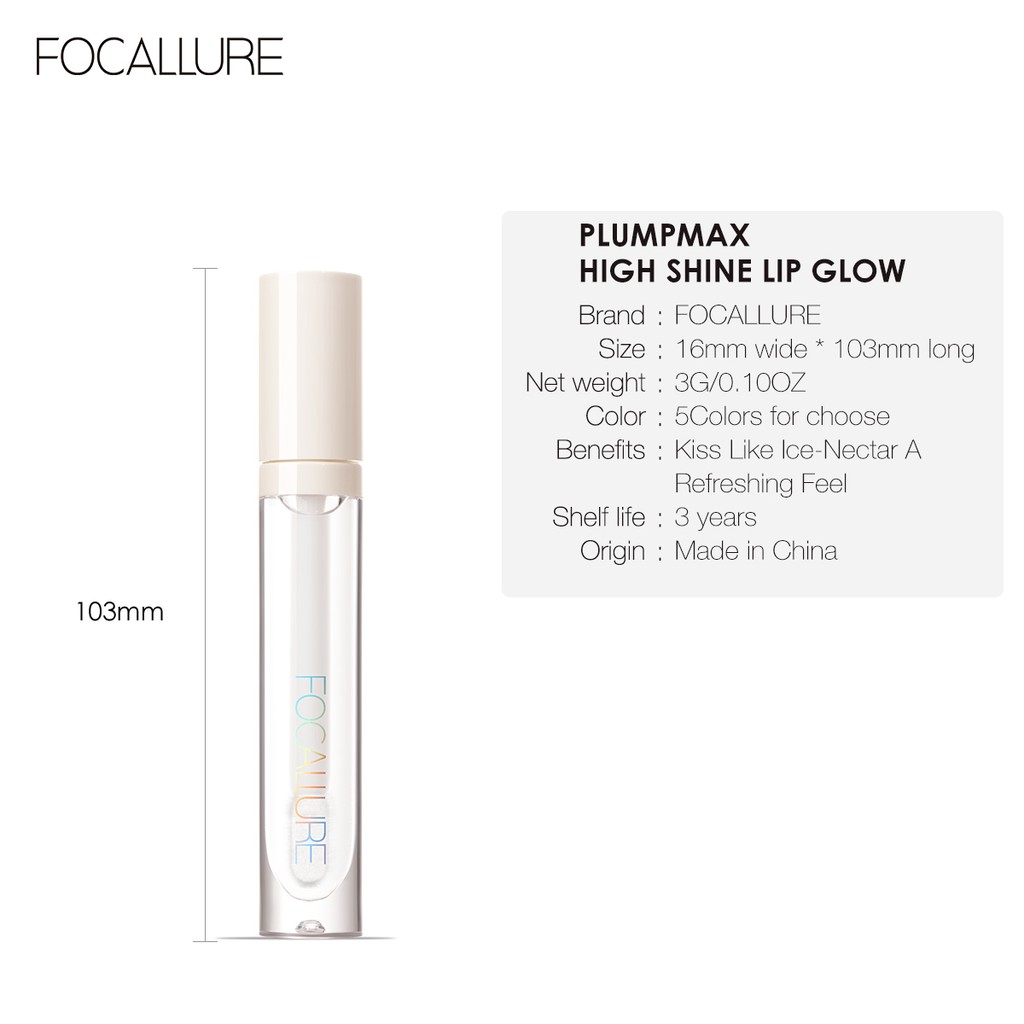 (Hàng Mới Về) Son Bóng Vitamin E Dưỡng Môi Căng Mọng Không Dính Focallure | BigBuy360 - bigbuy360.vn
