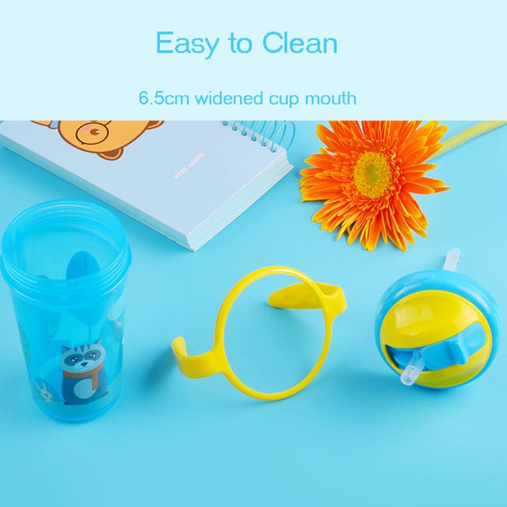 Bình Nước Silicone 300ML Có Ống Hút Chống Rơi Cho Bé