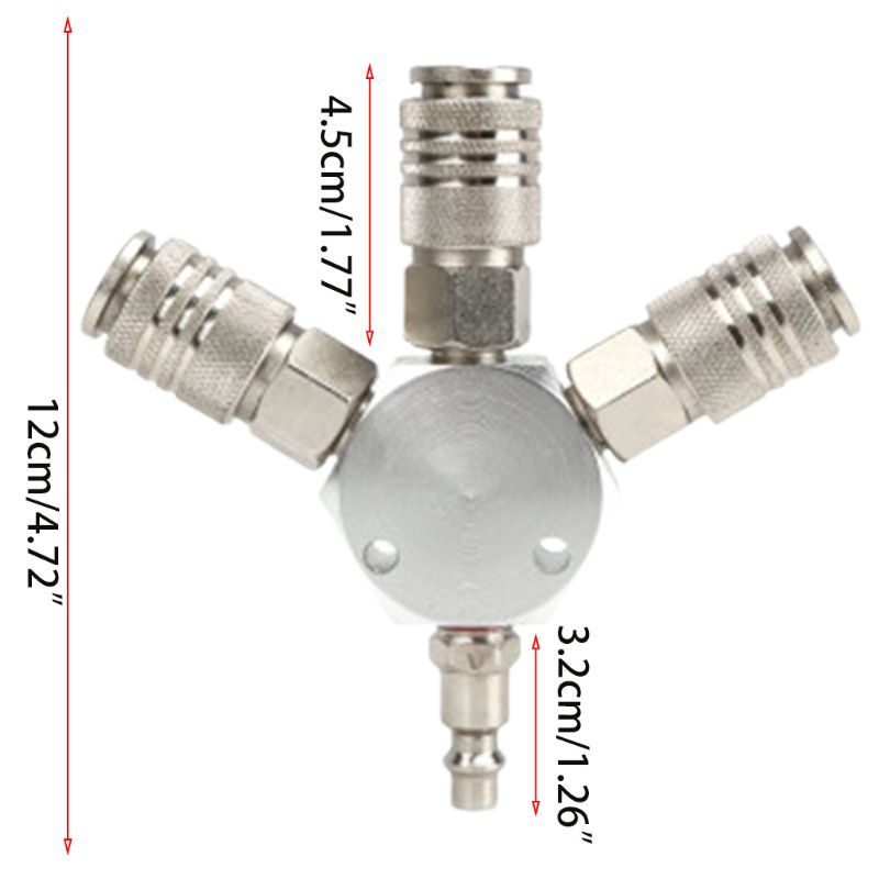 Bộ Chia Khí Nén 3 Chiều Thông Dụng Dễ Tháo Lắp