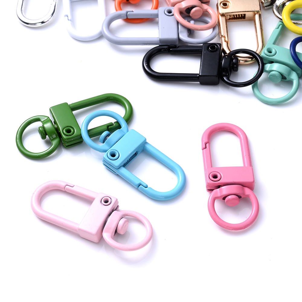 Set 10 Móc Khóa Kim Loại Hình Tôm Hùm Nhiều Màu Sắc Dùng Làm Vòng Tay / Vòng cổ diy