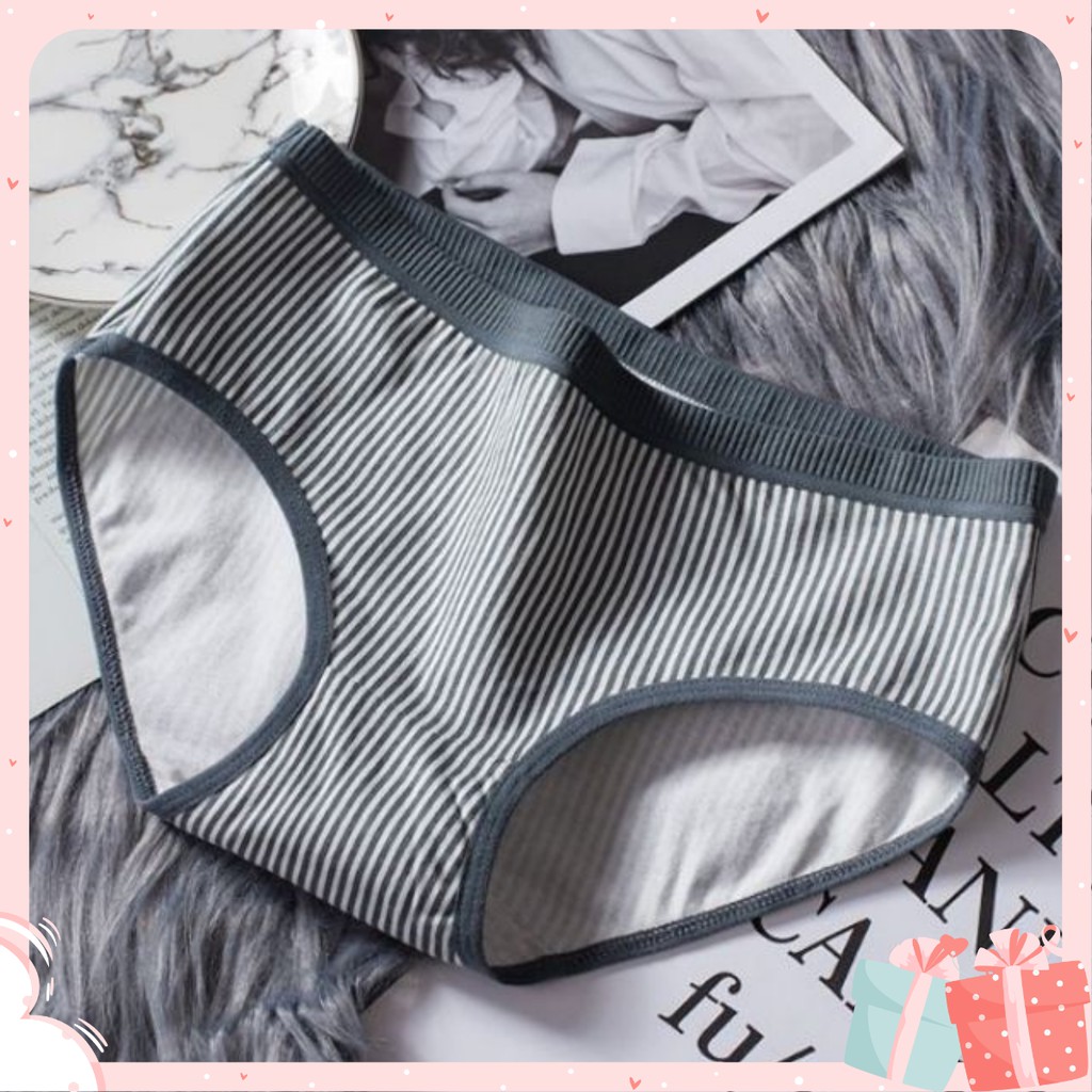 Quần lót nữ🍄[FREE SHIP]🍄Giảm 10k [QUAN LOT NU]quancotton co dãn mềm mịn❤ Quần chip nữ kẻ cotton cao cấp hàng xuất QC01 | BigBuy360 - bigbuy360.vn