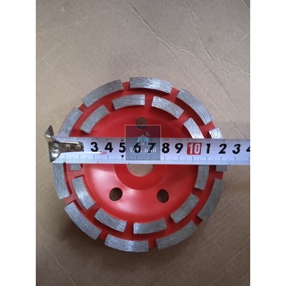 Đĩa mài bê tông đường kính D125mm. Đá mài phá mặt nền, mài vệ sinh bể mặt bê tông. Bát sắt D125mm - Đỏ