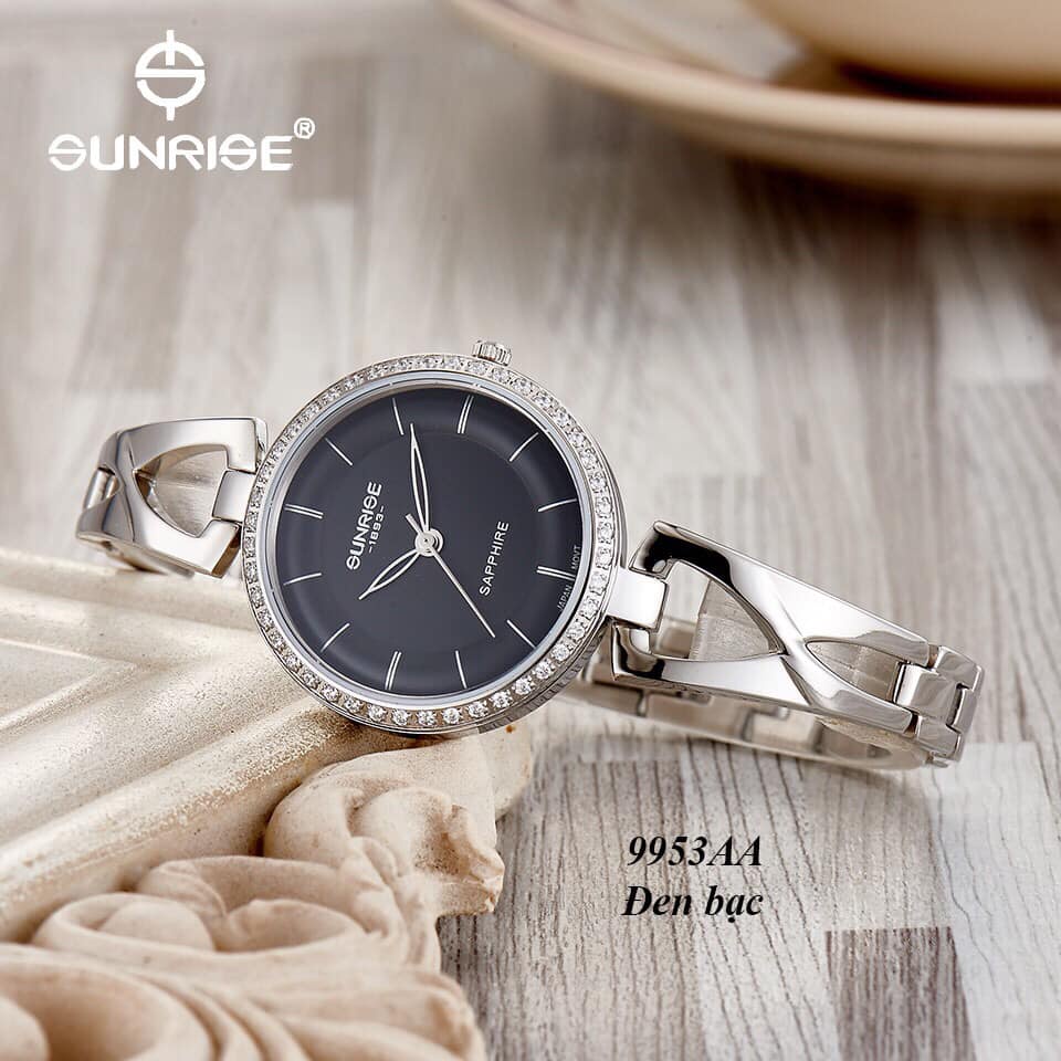 Đồng hồ nữ chính hãng Sunrise 9953AA dây kim loại Sapphire Chống Xước, Chống Nước