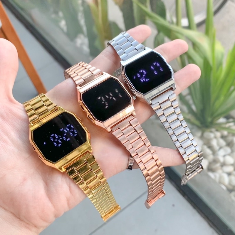 Đồng hồ nữ nam thông minh dây kim loại điện tử đeo tay MARSANO DH03