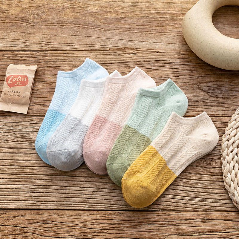 Đôi Vớ Cotton Màu Trơn Phong Cách Hàn Quốc Thời Trang Cho Nữ Màu Sắc