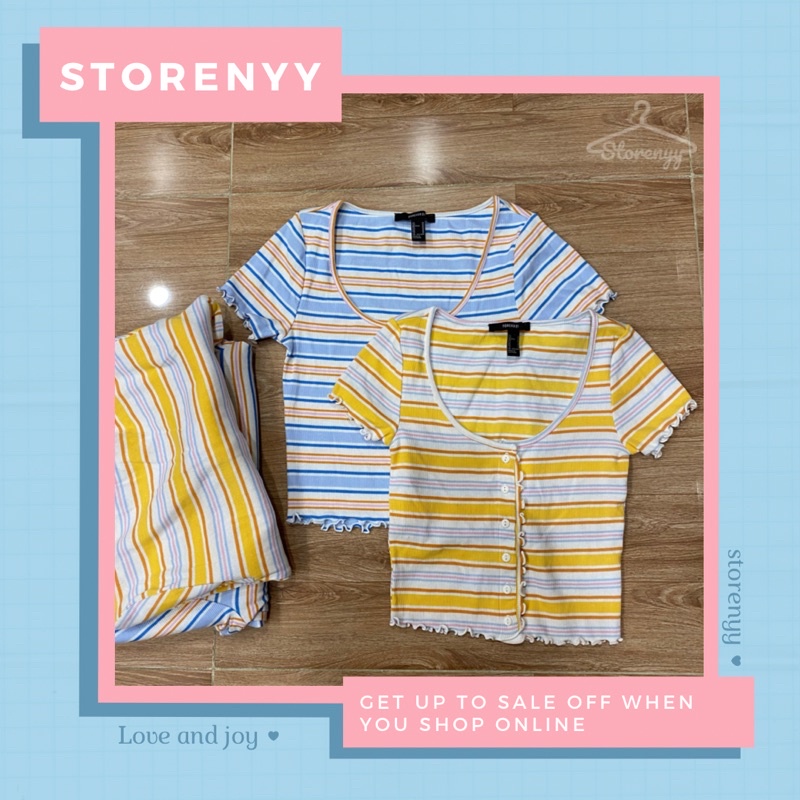Áo Thun Croptop Cổ Tròn F21 VNXK • Storenyy