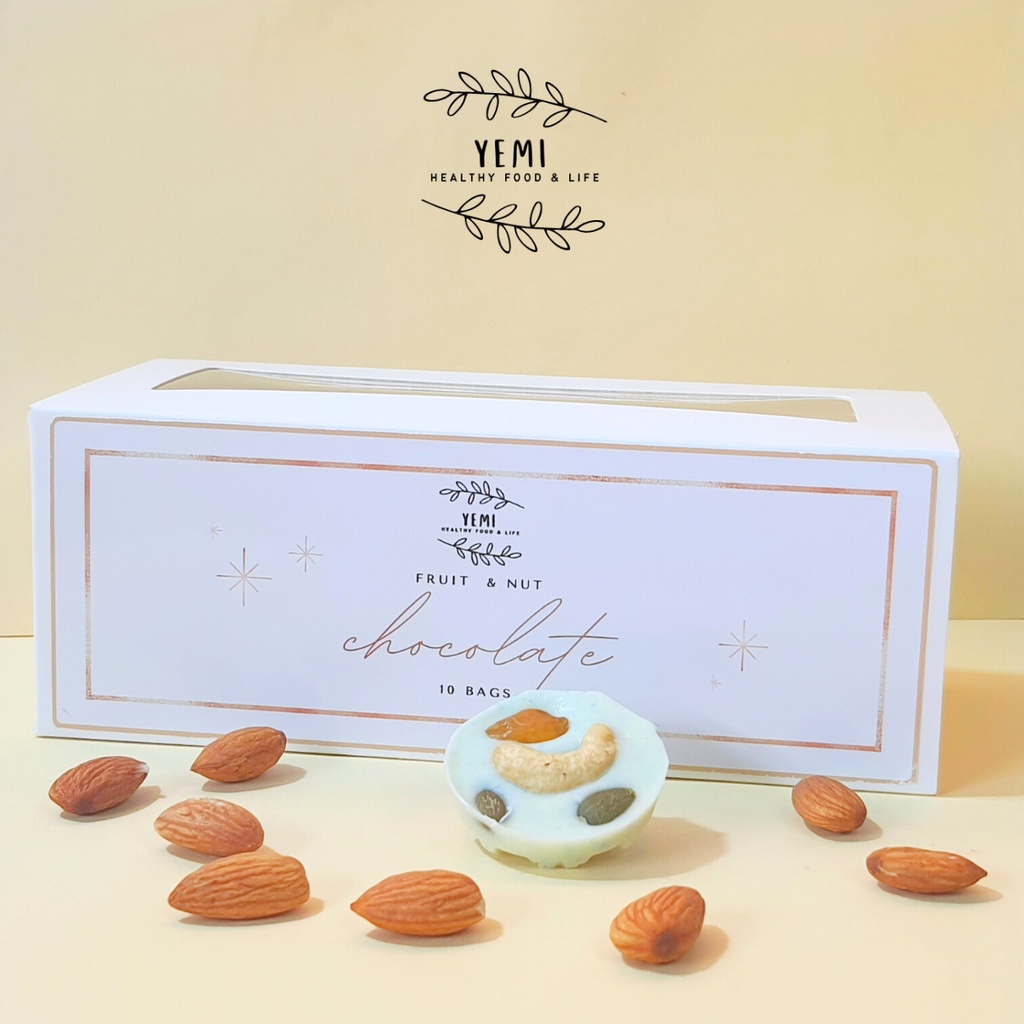 Chocolate mix hạt dinh dưỡng và trái cây sấy YEMI Socola (Sô cô la) Valentine 2022) trao tình yêu, tặng sức khỏe