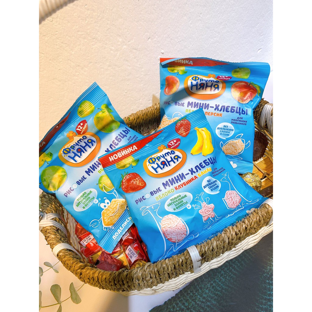 Bánh bích quy cho bé ăn dặm Fruto nhập khẩu Nga bổ sung probiotics cho bé 6m+ 30g-Shop Mẹ Khoai