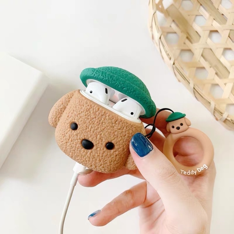 Vỏ bảo vệ tai nghe bluetooth Airpods bằng Sillicone dẻo, chống trầy,ốp Case cute, Airpods 2/pro CHÕ XÙ CUTE NUTACASE