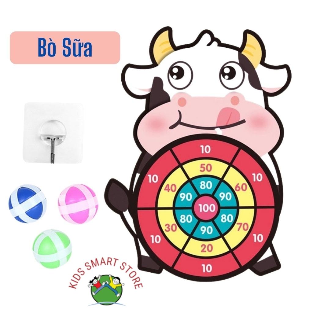 Bảng Phi Tiêu Bóng Dính, Bảng Ném Bóng Gai Tính Điểm Hình Con Vật Dễ Thương Tặng Kèm 3 Trái Bóng Cho Bé