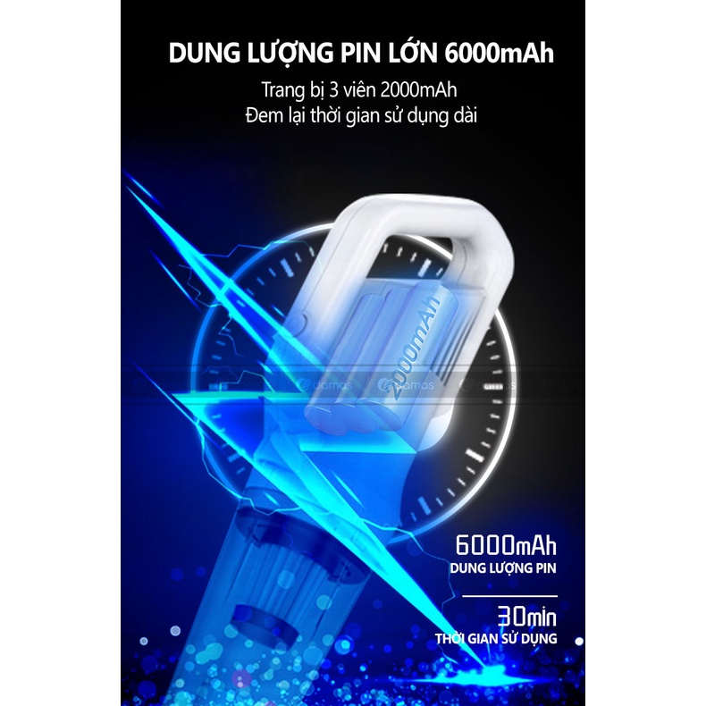 Máy Hút Bụi Cầm Tay Không Dây Sử Dụng Pin Sạc Damas D610 - Hàng Chính Hãng - UniMart Official Store