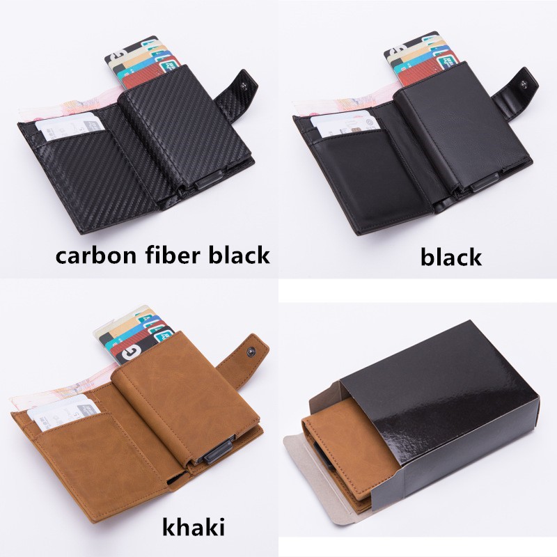 Mới Chống Trộm Thẻ Tín Dụng Ví Thông Minh Chặn Rfid Ví Thông Minh Dompet Lelaki