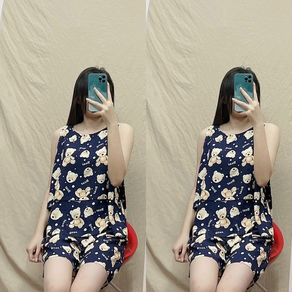 Bộ lanh bầu lửng, áo 2 tầng sát nách cho mẹ bầu từ 45 đến 65kg - 𝐁𝐋𝟏𝟖